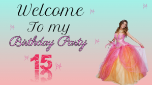 PRINCESS QUINCEAÑERA Digitalt display (16:9) template