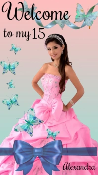 Princess Quinceañera Digital Display (9:16) template