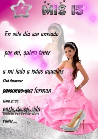 Princess Quinceañera A3 template