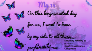 Princess Quinceañera Digitalt display (16:9) template