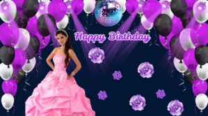 PRINCESS QUINCEAÑERA Digitalt display (16:9) template