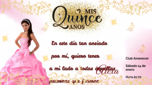 Princess Quinceañera Digitalt display (16:9) template