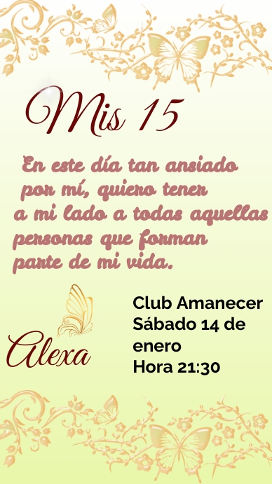 PRINCESS QUINCEAÑERA Ekran reklamowy (9:16) template