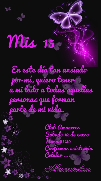 Princess Quinceañera Ekran reklamowy (9:16) template
