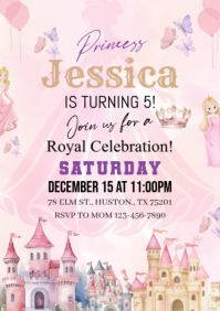 Princess Themed Event Template A5
