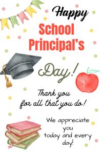 Principal Appreciation Day Card Banner 4' × 6' template
