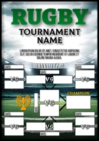 Printable A4 Rugby Tournament Bracket Template 8 Teams