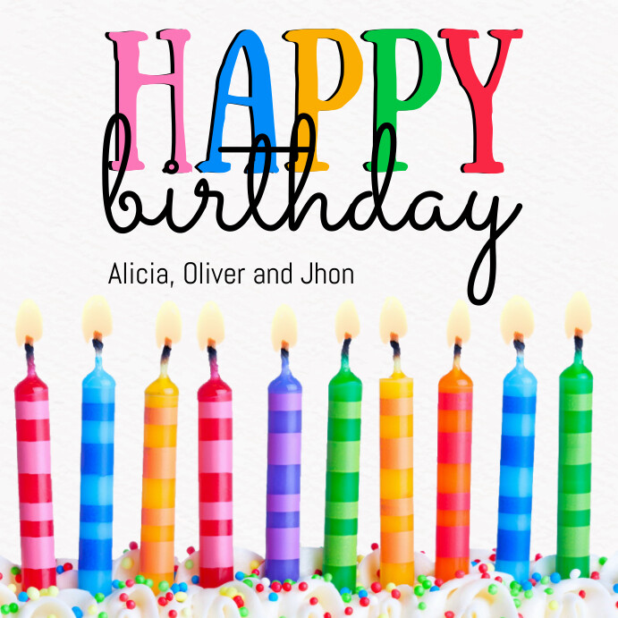 Printable Birthday Tags, Happy Birthday Gift Wpis na Instagrama template