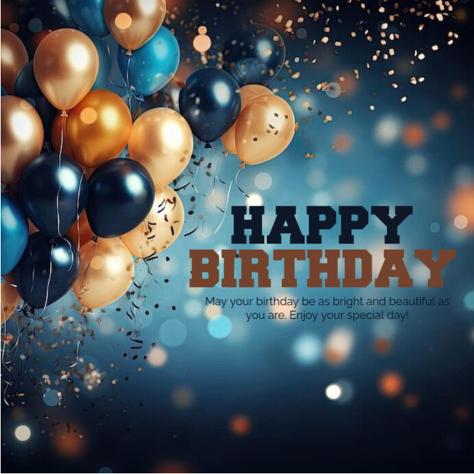Printable Birthday Template PosterMyWall