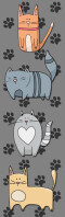 Grå Cat Illustrations Legal pół strony Template