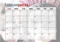 Printable calendar template 2023 february A4