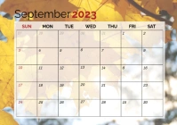 Printable calendar template 2023 september A4