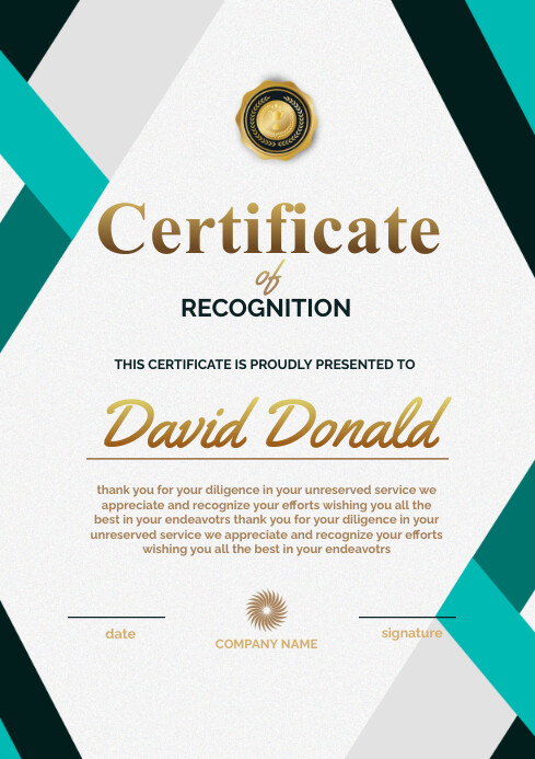 Printable Certificate Template PosterMyWall