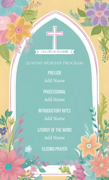 Printable Church Program Template PosterMyWall Printable Church Program Template PosterMyWall
