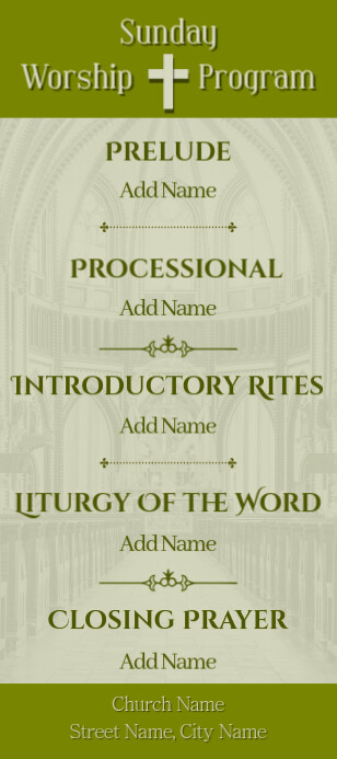 printable church program templates free | PosterMyWall