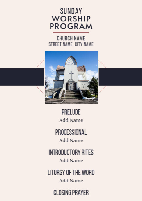 Printable Church Program Templates Free Download | PosterMyWall