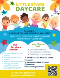 Printable Daycare Poster Flyer Ad Template Design