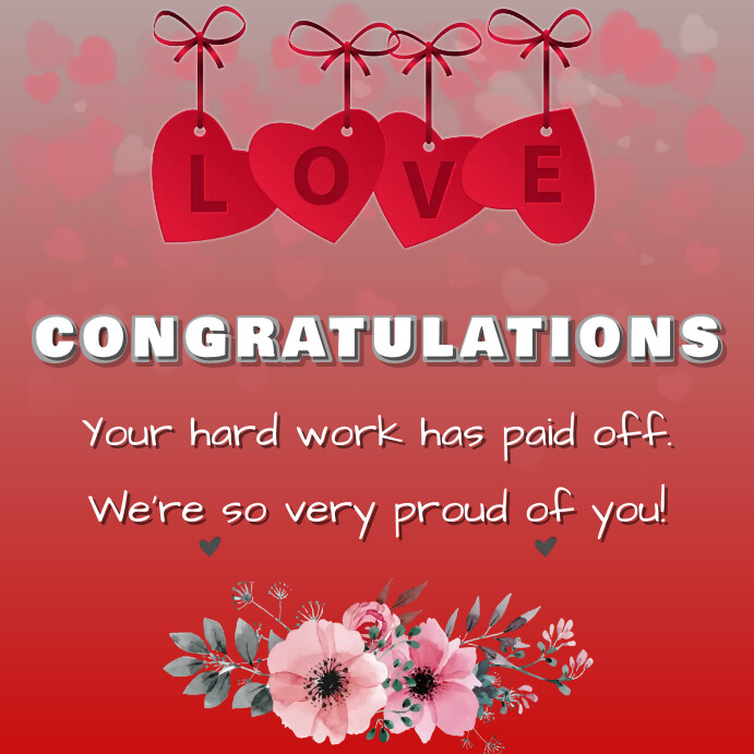 Printable Editable Congratulations Card PosterMyWall