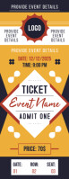 Printable Event Ticket Template Design- Free Download Halbe Seite Letter