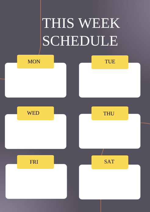 Events Week List Printable Events Schedule To Do List Template | PosterMyWall