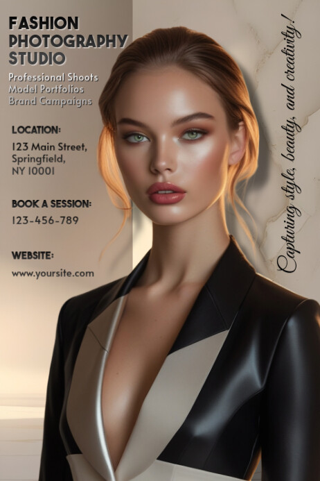 Printable Fashion Photography Photoshoot Services Flyer Poster Ad ...