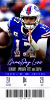 Printable Football NFL live game day matchstream event staff Vip pass ticket design template Roll Up Banner 3' × 6'