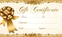 Printable Gift Certificate Template Gold & Bl US Legal