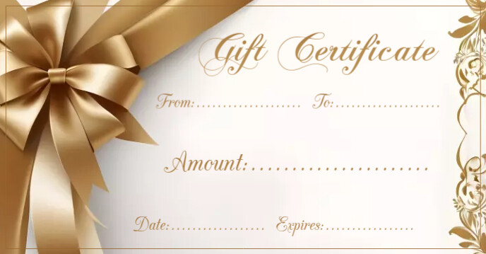 Printable Gift Certificate Template Gold Eleg PosterMyWall