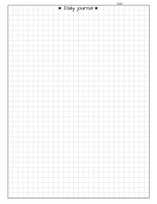 Printable Grid lined journal Template | PosterMyWall