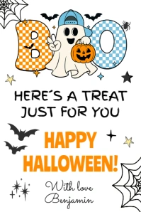 Printable Halloween Tags, Banner 4' × 6' template