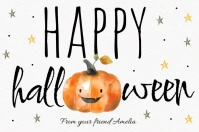 Printable Happy Halloween Gift Tag Etiket template