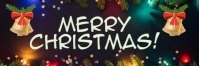 Printable Merry Christmas Banner Transparent 2 stopy × 6 stóp template
