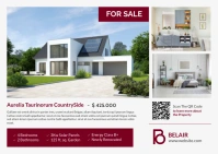 printable modern professional real estate adv Postkort template