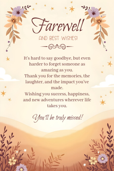 Printable Farewell Cards Farewell Card Made Using Design Space And My
