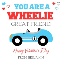 Printable Race Car Valentine Card Printable Instagram Post template