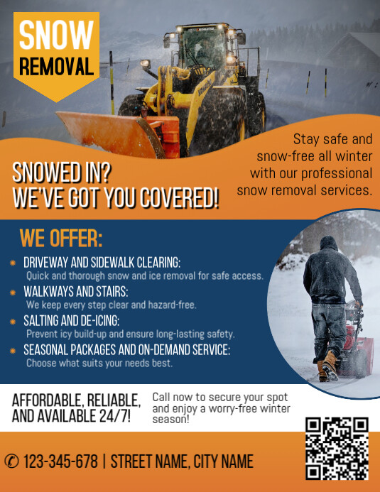 Printable Snow Removal Service Flyer Poster Ad Template PosterMyWall