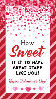 Printable Valentine Staff appreciation tags Visitkort template