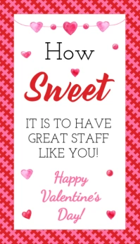 Printable Valentine Staff appreciation tags Visitkort template