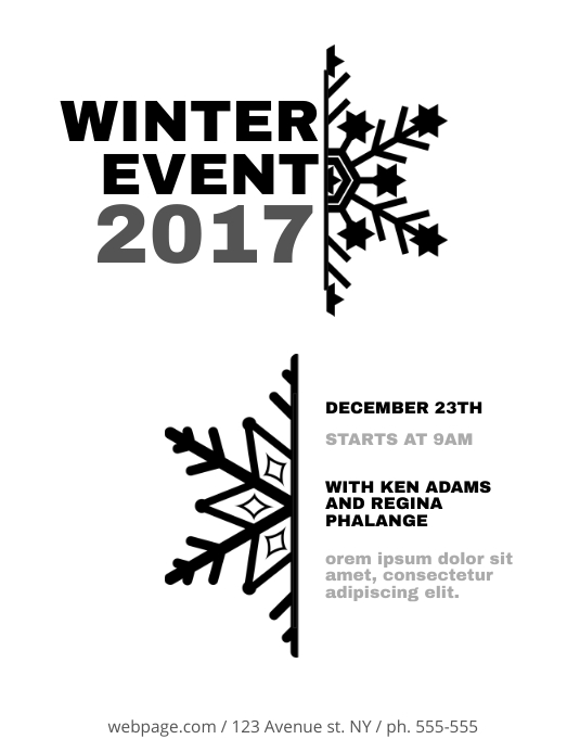 Printable Winter Flyer Template PosterMyWall