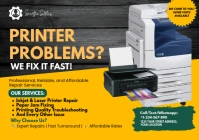 Printer repair services poster A3 template