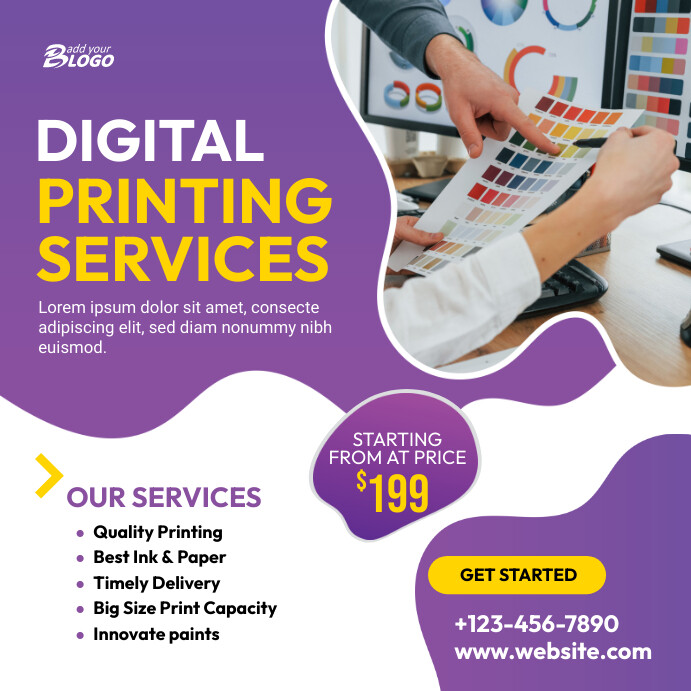 Free Service Ad Example Copy of Printing Service Ad Template | PosterMyWall