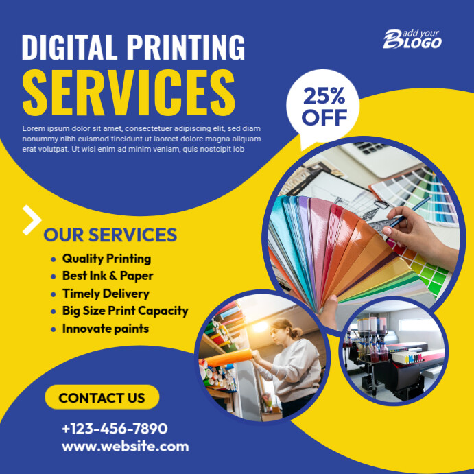 Kopie van Printing Service Ad Template | PosterMyWall