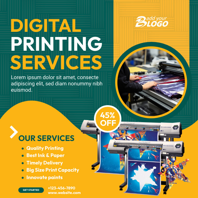 Printing Service Ins Instagram Post template