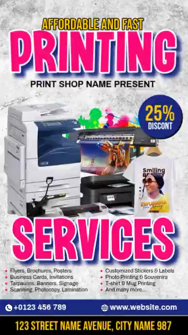 Printing Services Template | PosterMyWall