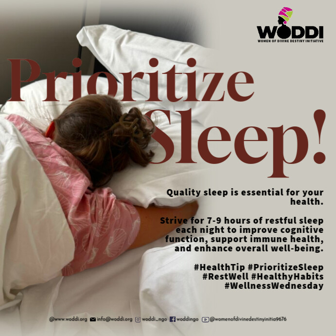 Prioritize Sleep Template | PosterMyWall