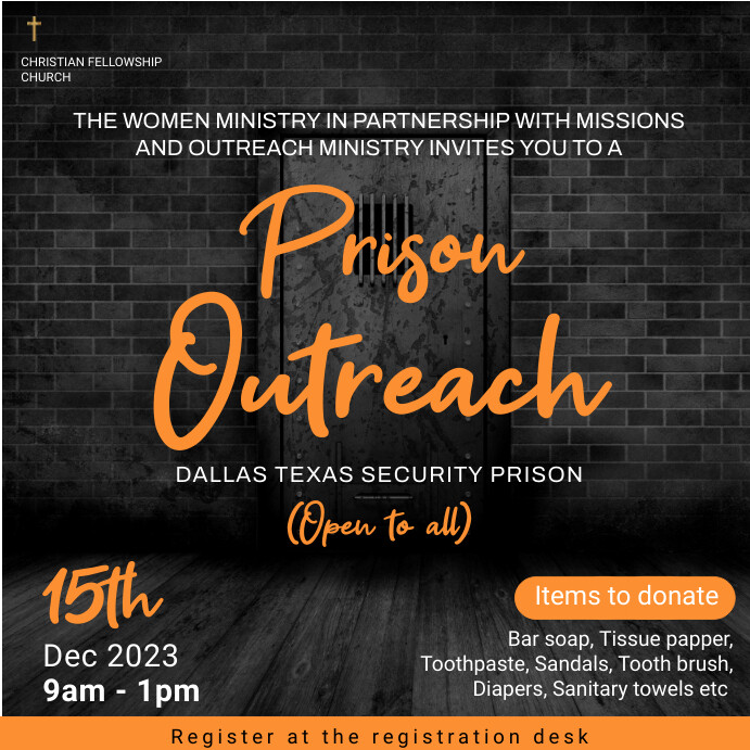Inmate Poster PRISON OUTREACH Template | PosterMyWall