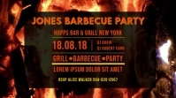 Private BBQ Party Invitation Video Template Digital Display (16:9)