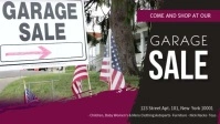 Private Garage Sale Banner Video Film w tle na Facebooka (16:9) template
