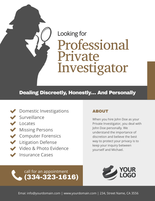 Copy of Private Investigator Flyer Poster | PosterMyWall