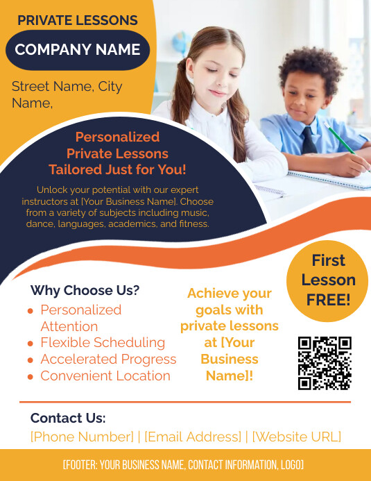 Private Lessons Flyer Ad Template | PosterMyWall